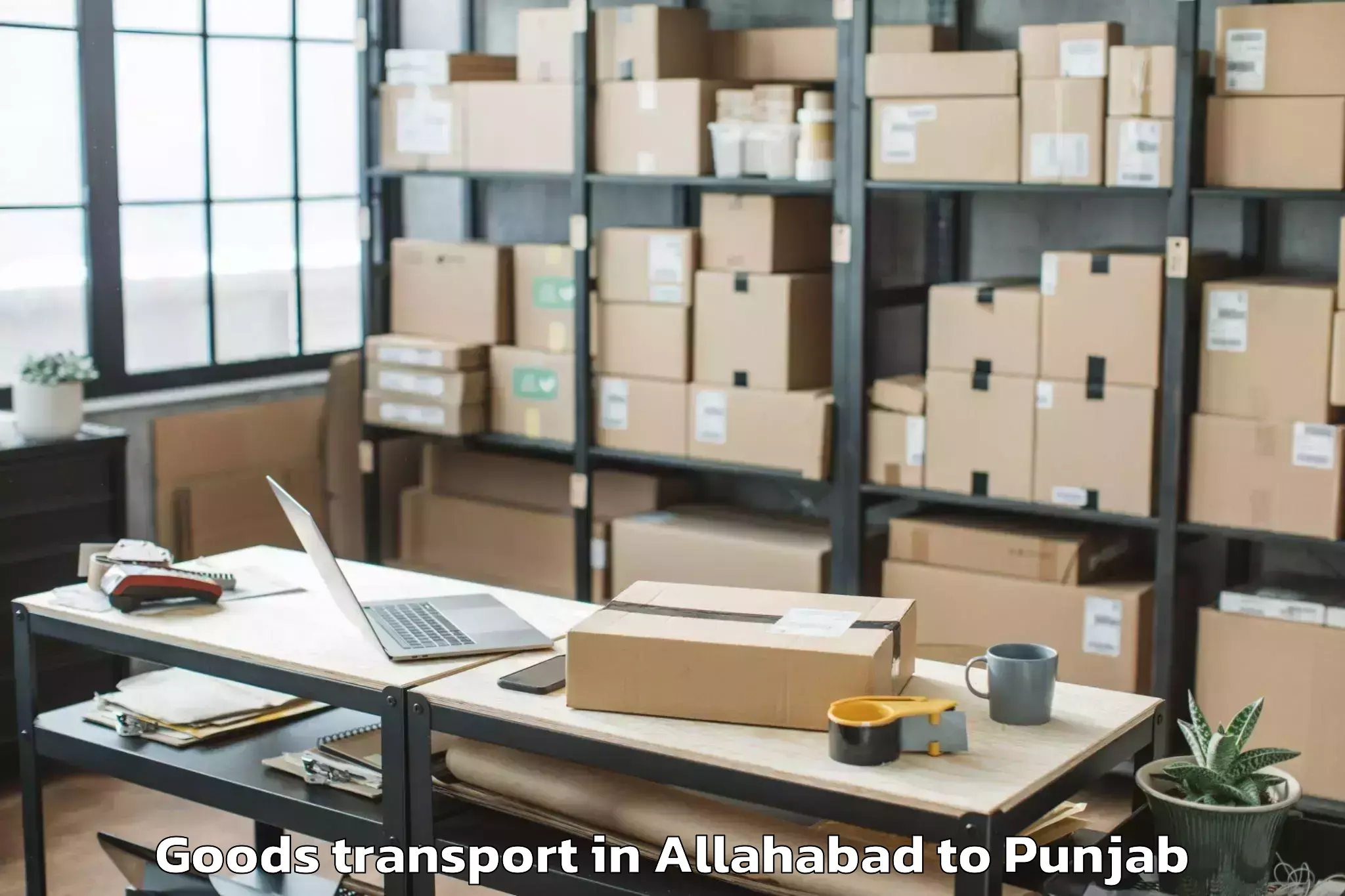 Discover Allahabad to Kotkapura Goods Transport